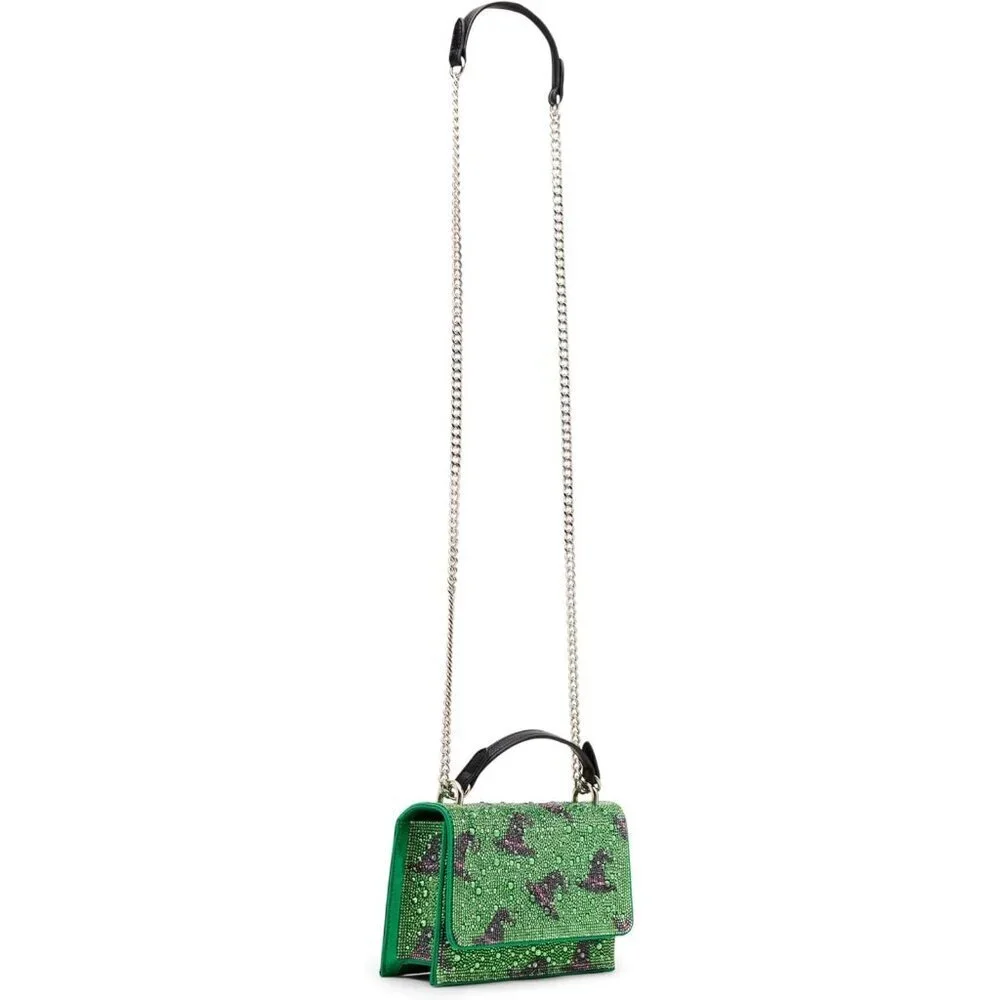 Convertible Rhinestone Bag Womens Pink Green Crossbody Shoulder with Magnetic